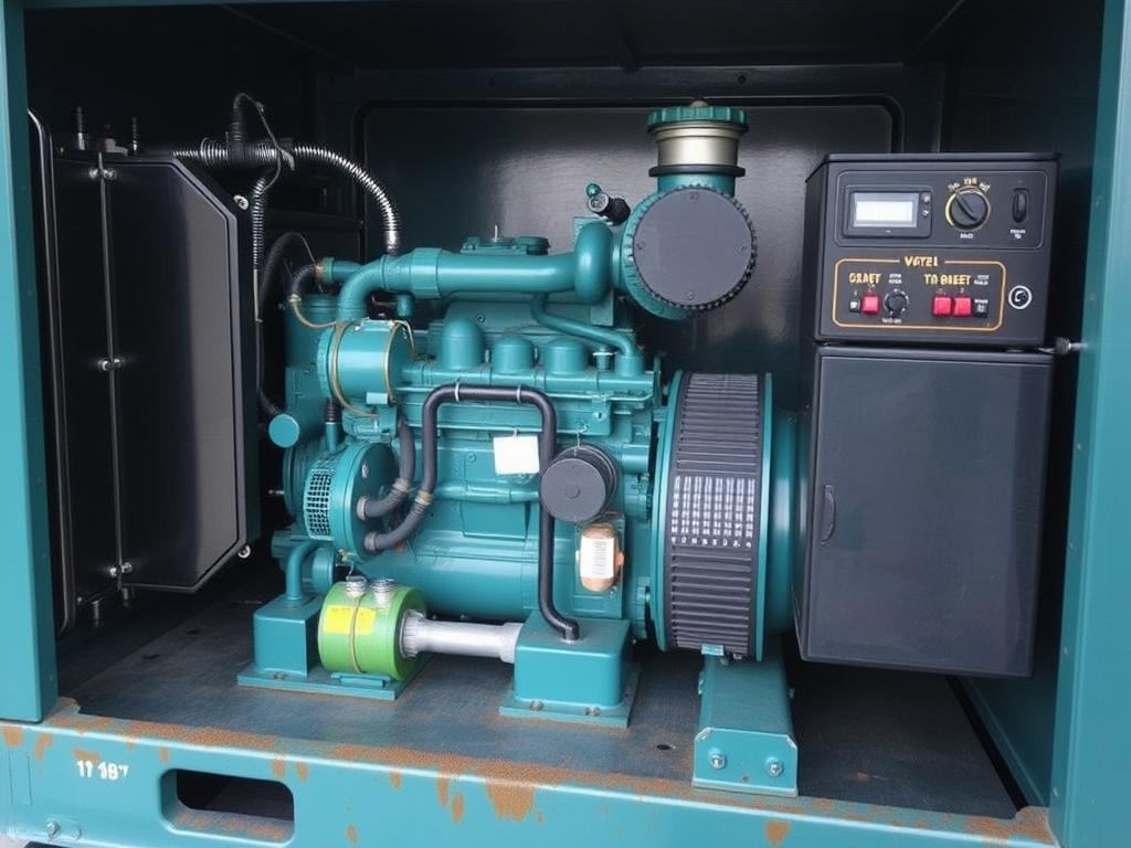 The fuel consumption of a diesel generator depends on the load.фото